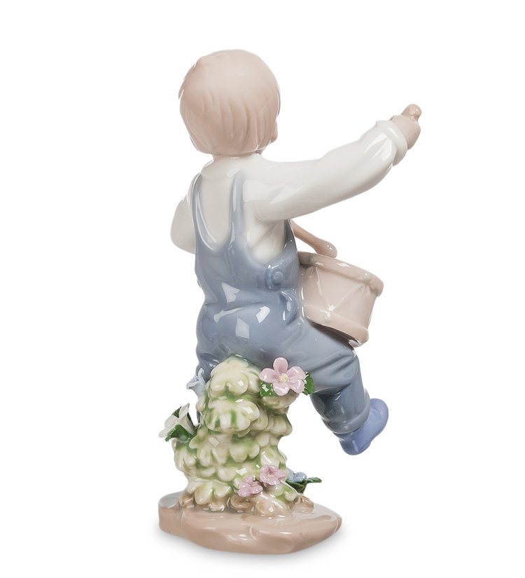 Статуэтка из фарфора Мальчик Барабанщик Pavone JP-42/20, фотография со спины