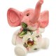Фигурка из фарфора Розовый Слоник с поднятым хоботом Pavone JP-44/ 8, фотография сбоку