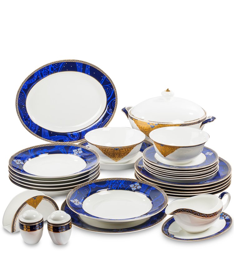 Столовый сервиз на 6 персон Золотой Палермо Pavone JK-196