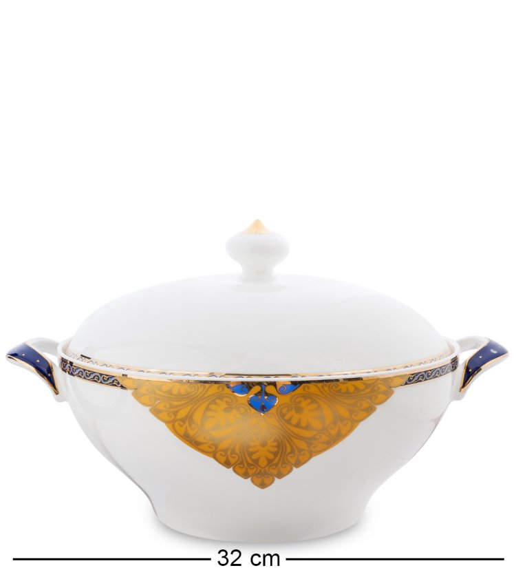 Столовый сервиз на 6 персон Золотой Палермо Pavone JK-196, фотография супницы