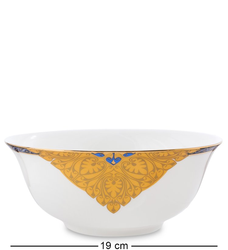 Столовый сервиз на 6 персон Золотой Палермо Pavone JK-196, фотография большого салатника