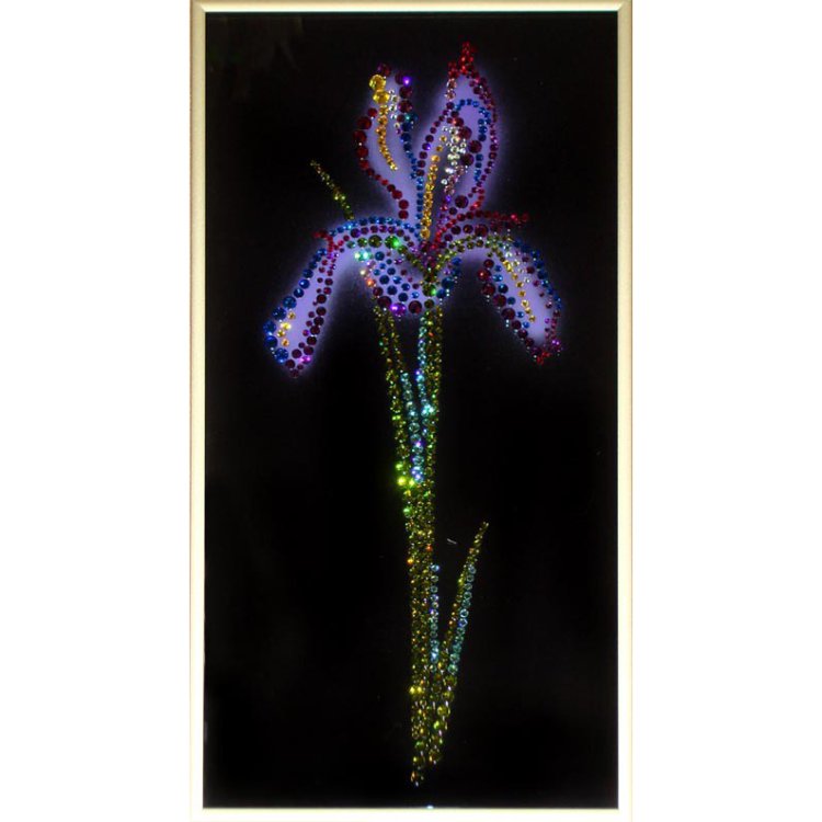 Картина Ирис c кристаллами Swarovski