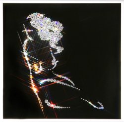 Картина Женский силуэт (Очарование) c кристаллами Swarovski