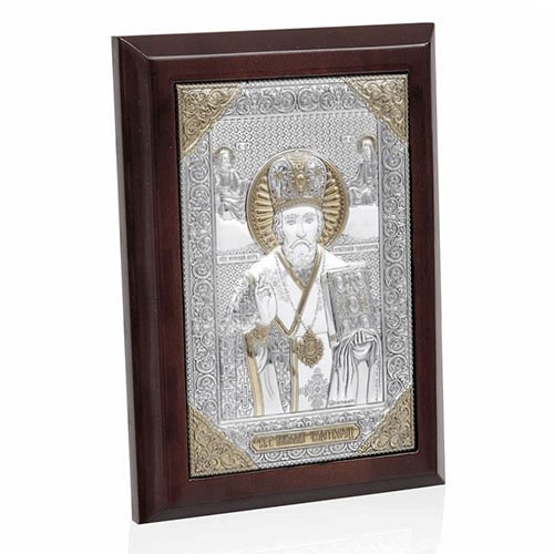 Декоративное панно Николай Чудотворец в декоре золотого цвета Linea Argenti PD254E/O/1