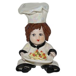 Статуэтка из фарфора Повар со спагетти
