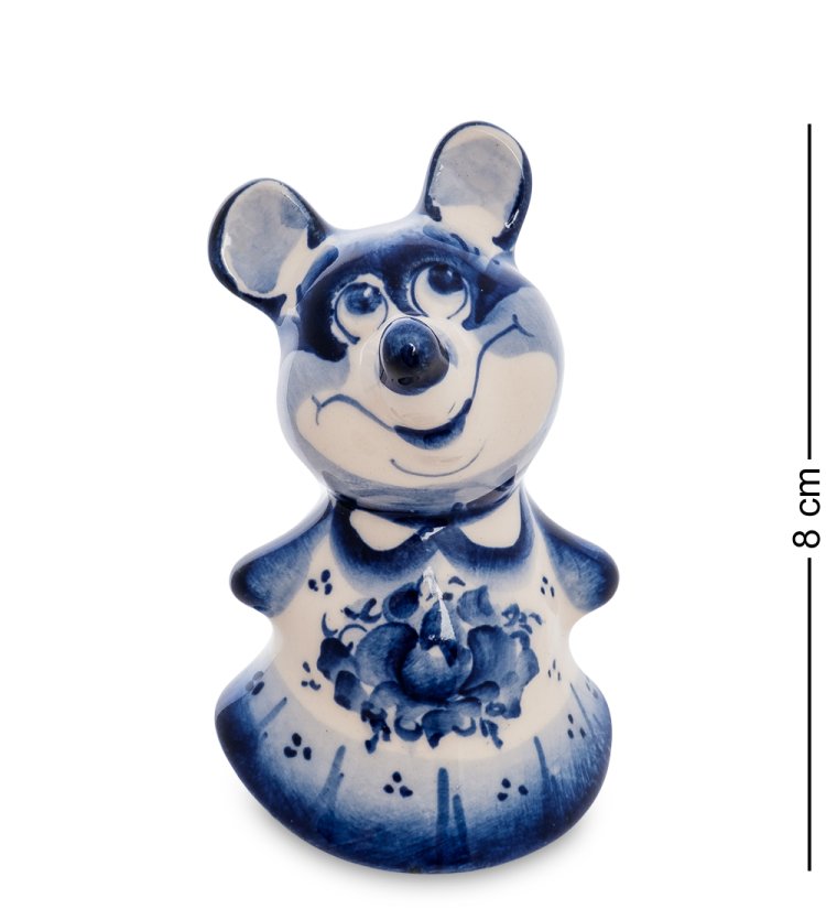 Фигурка Мышка-Буся Голубая гжель ГЛ-627