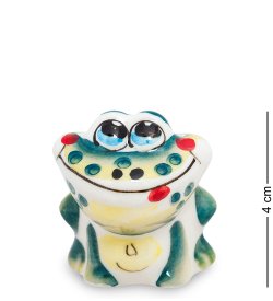 Фигурка Лягушка-супер Цветная гжель