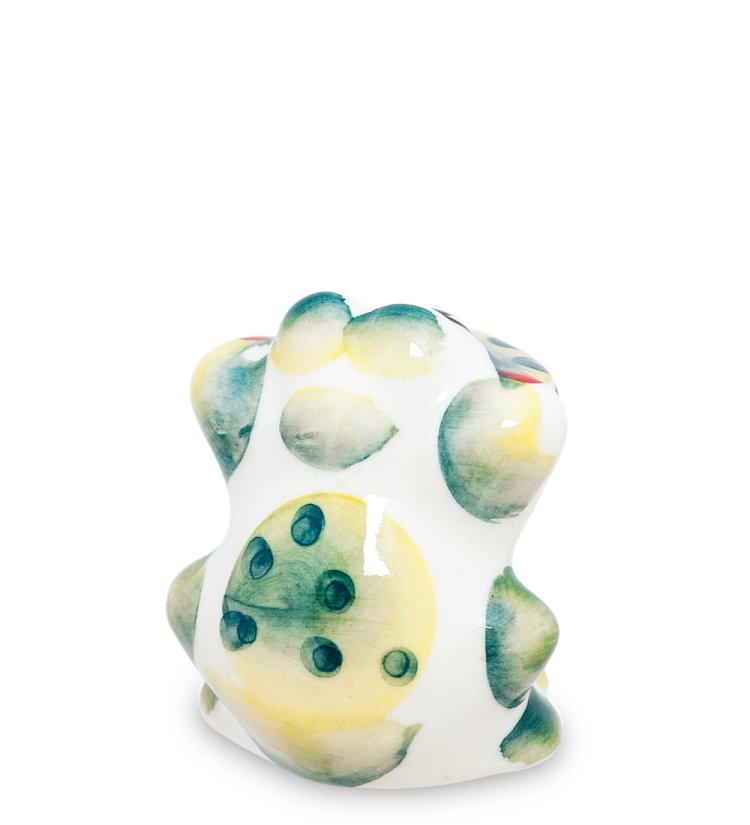 Фигурка Лягушка-супер Цветная гжель ГЛ-228, фотография со спины