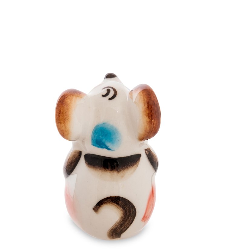 Фигурка Крыс Цветная гжель ГЛ-555, фотография со спины