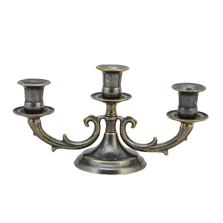 Канделябр из латуни на 3 свечи Alberti Livio AL-80-337-ANT