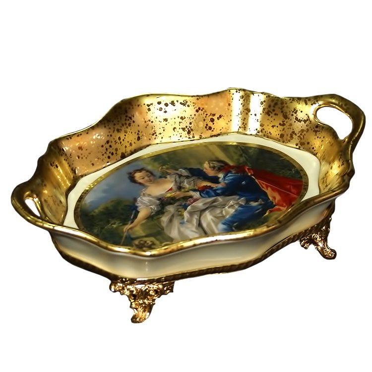 Поднос овальный глубокий на ножках Буше Bruno Costenaro M925/BOU