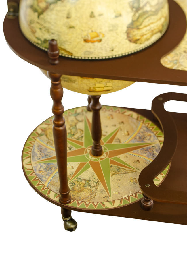 Глобус-бар напольный со столиком, сфера 40 см CG40004N, увеличенный вид снизу