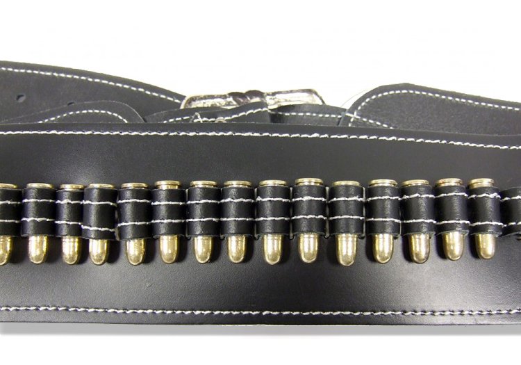 Ковбойский Патронташ с 2 кобурами Denix 708, фотография патронов