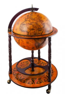 Напольный глобус бар со сферой 45 см, средневековая карта
