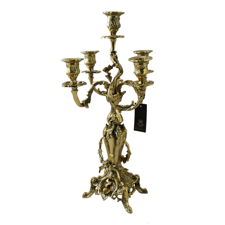 Каминные часы с канделябрами из бронзы Деметра Bello De Bronze BP-43033, фотография канделябра