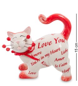 Статуэтка из керамики Кот I Love you