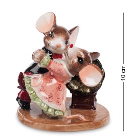 Статуэтка из керамики Танцующая парочка мышей
