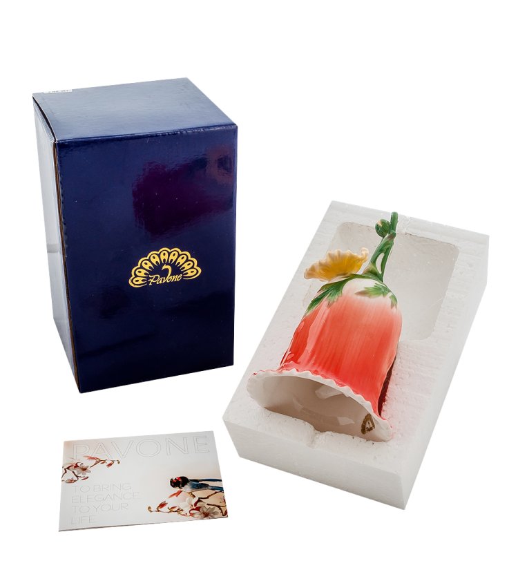 Колокольчик из фарфора Удивительные Маки FM-03/ 4, упаковочный вид