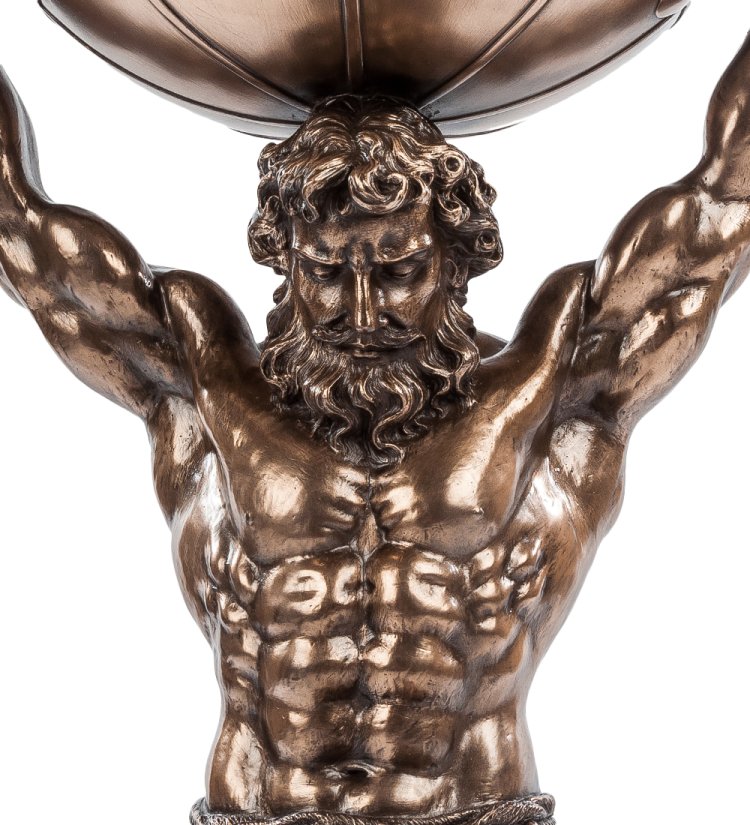 Статуэтка-шкатулка Атлас - Медный Глянец Veronese WS-604, портретный вид