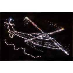 Картина Вертолет Сикорского c кристаллами Swarovski