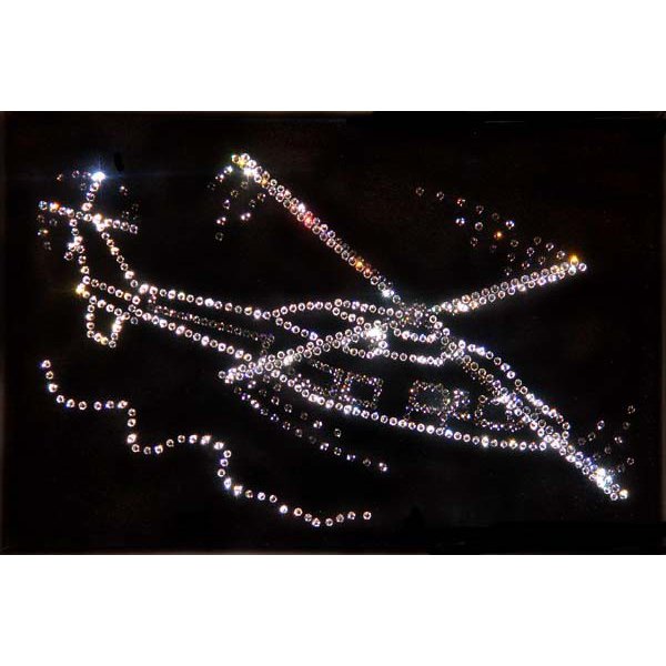 Картина Вертолет Сикорского c кристаллами Swarovski