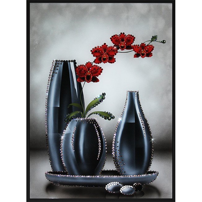 Картина (триптих) Изящество формы c кристаллами Swarovski