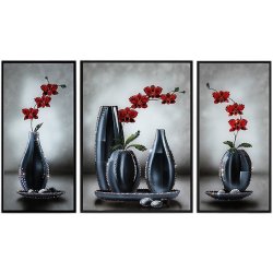 Картина (триптих) Изящество формы c кристаллами Swarovski