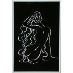 Картина Женский силуэт (Предвкушение) c кристаллами Swarovski