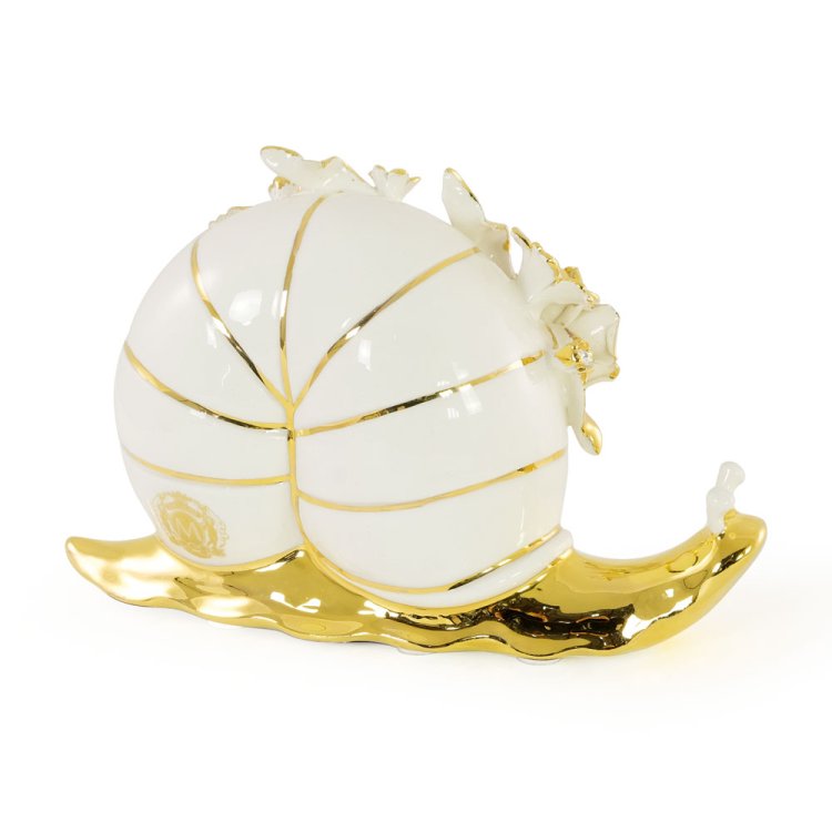 Статуэтка Улитка с цветком Swarovski коллекция Giardino Migliore De Luxe 27548, фотография сбоку