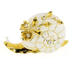 Статуэтка Улитка с цветком Swarovski коллекция Giardino