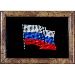 Картина Флаг РФ c кристаллами Swarovski
