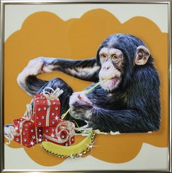 Картина Подарки от Мартышки c кристаллами Swarovski