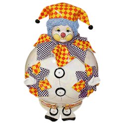 Статуэтка из фарфора Клоун - копилка в желтой шапке