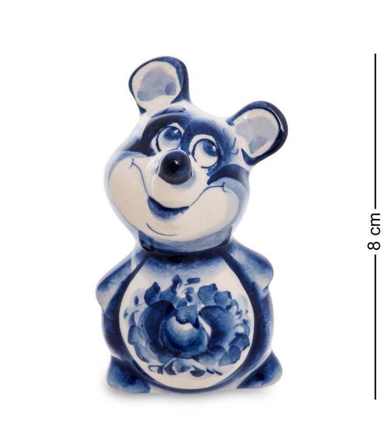 Фигурка Мышонок Боня Голубая гжель ГЛ-629 