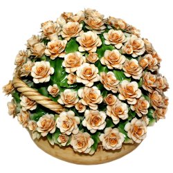 Букет бежевых роз статуэтка из фарфора