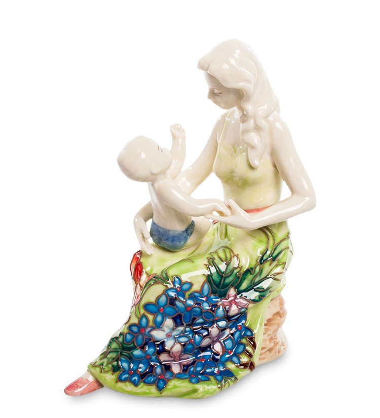 Статуэтка из фарфора Материнство - Мамина забота Pavone JP-12/ 25, фотография сбоку