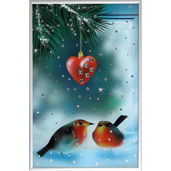 Картина Композиция Зима c кристаллами Swarovski