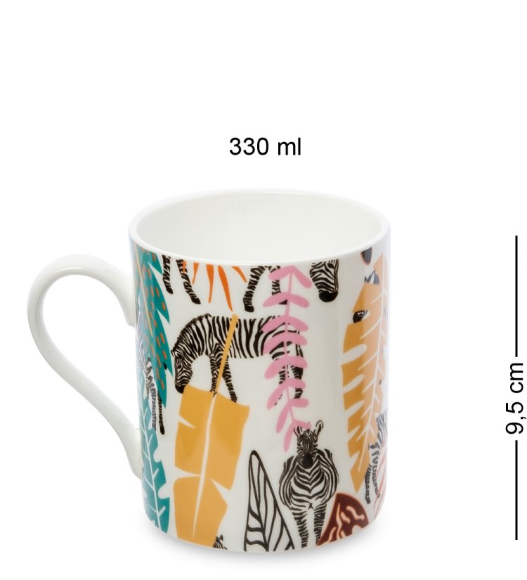 Кружка из фарфора Зебра Fasano Pavone JK-261, оборотная сторона