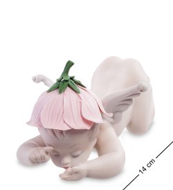 Фигурка из фарфора Амурчик в цветке