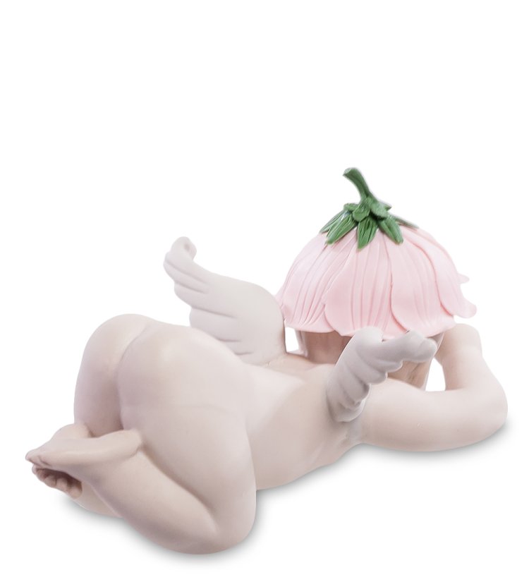 Фигурка из фарфора Амурчик в цветке Pavone JP-13/ 4, фотография со спины