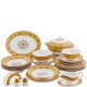 Столовый сервиз на 6 персон Арабески, желтый Pavone JK-180