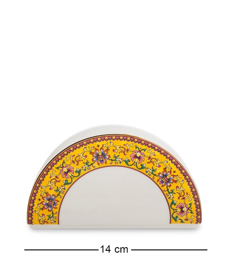 Столовый сервиз на 6 персон Арабески, желтый Pavone JK-180, фотография салфетницы