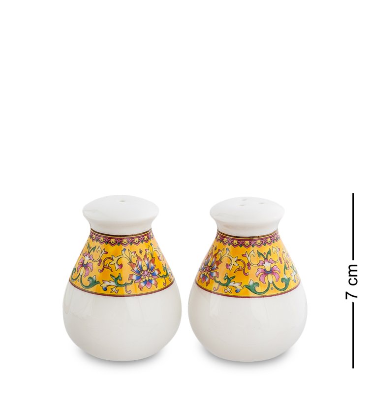 Столовый сервиз на 6 персон Арабески, желтый Pavone JK-180, фотография емкостей для специй