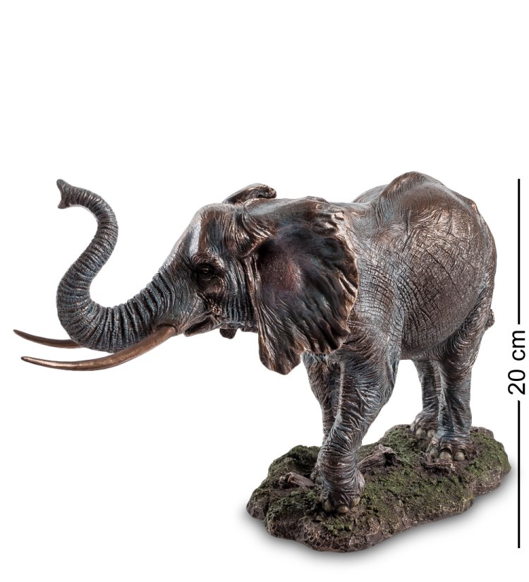 Статуэтка Слон на прогулке Veronese WS-698, оборотная сторона