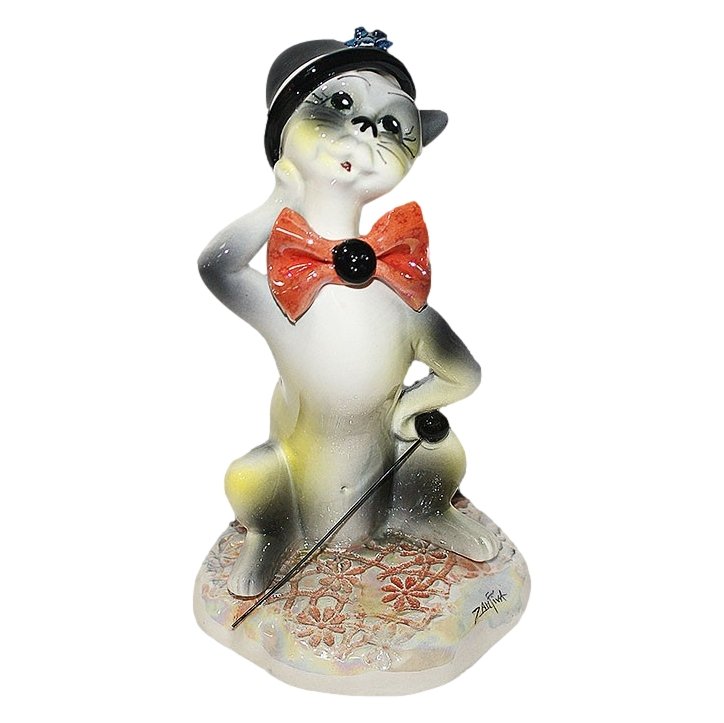 Фарфоровая статуэтка Кот в шляпе