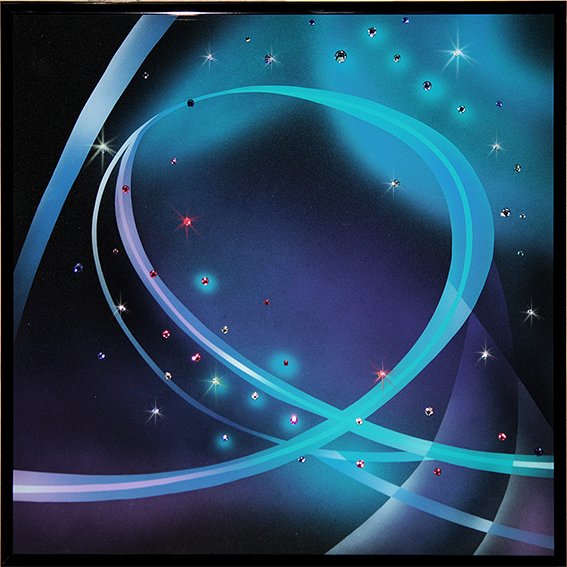 Картина Космос (триптих) c кристаллами Swarovski