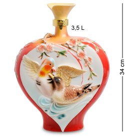 Фарфоровая Ваза для цветов Утки - Мандаринки