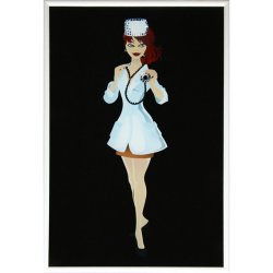 Картина Девушка - врач c кристаллами Swarovski