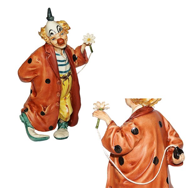 Статуэтка из фарфора Клоун с цветком La Medea РЕ-625/MED