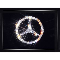 Картина Логотип Mersedes c кристаллами Swarovski